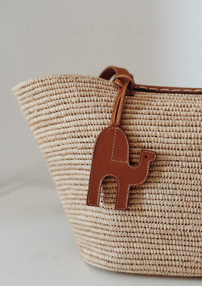 camel leather charm 