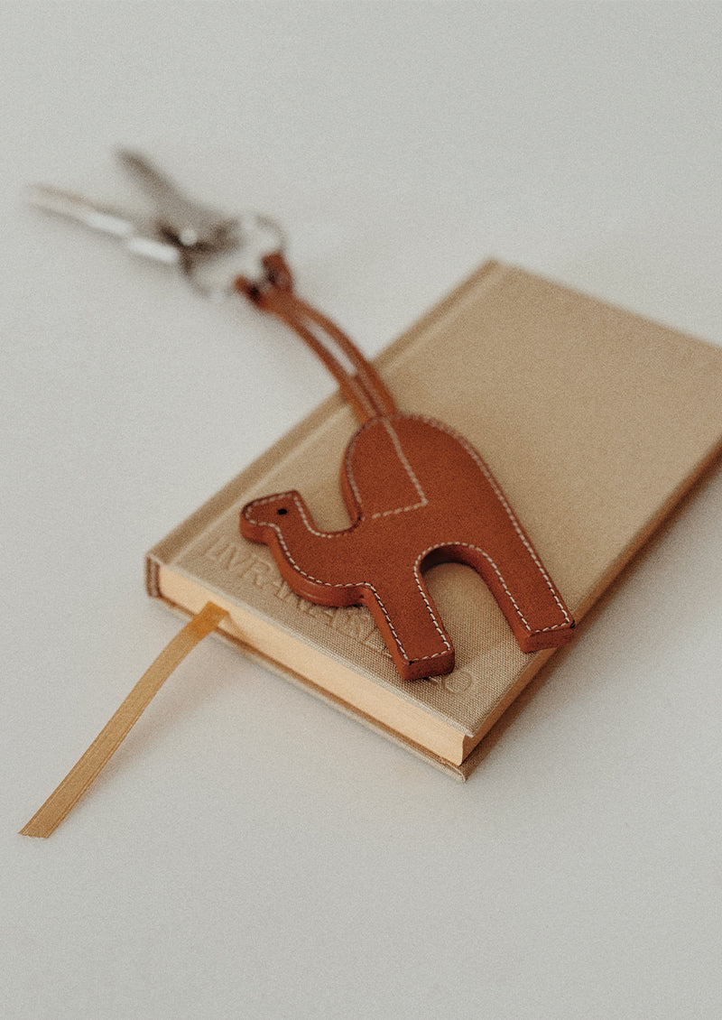 camel leather charm 