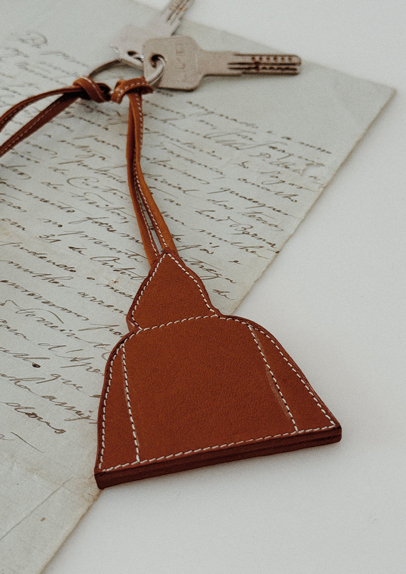 sage leather charm